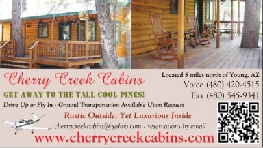 Cherry Creek Cabins Business Card